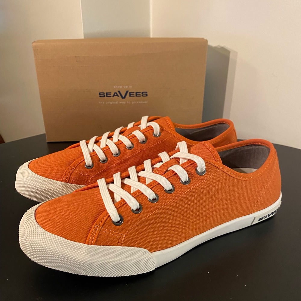SeaVees Women’s Monterey Sneaker Standard in Marigold Canvas Size 8.5 NIB